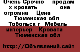 Очень Срочно!!! продам 2х кровать 160*200 - она огромна! › Цена ­ 11 000 - Тюменская обл., Тобольск г. Мебель, интерьер » Кровати   . Тюменская обл.